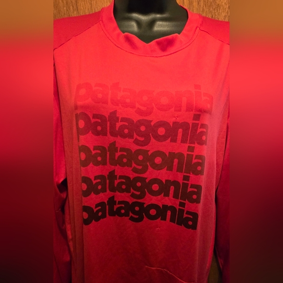 Patagonia Red Long Sleeve Layering Shirt SzL - Picture 7 of 9